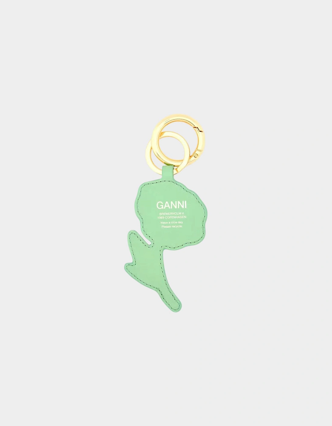 Flower Keyring Stone Green