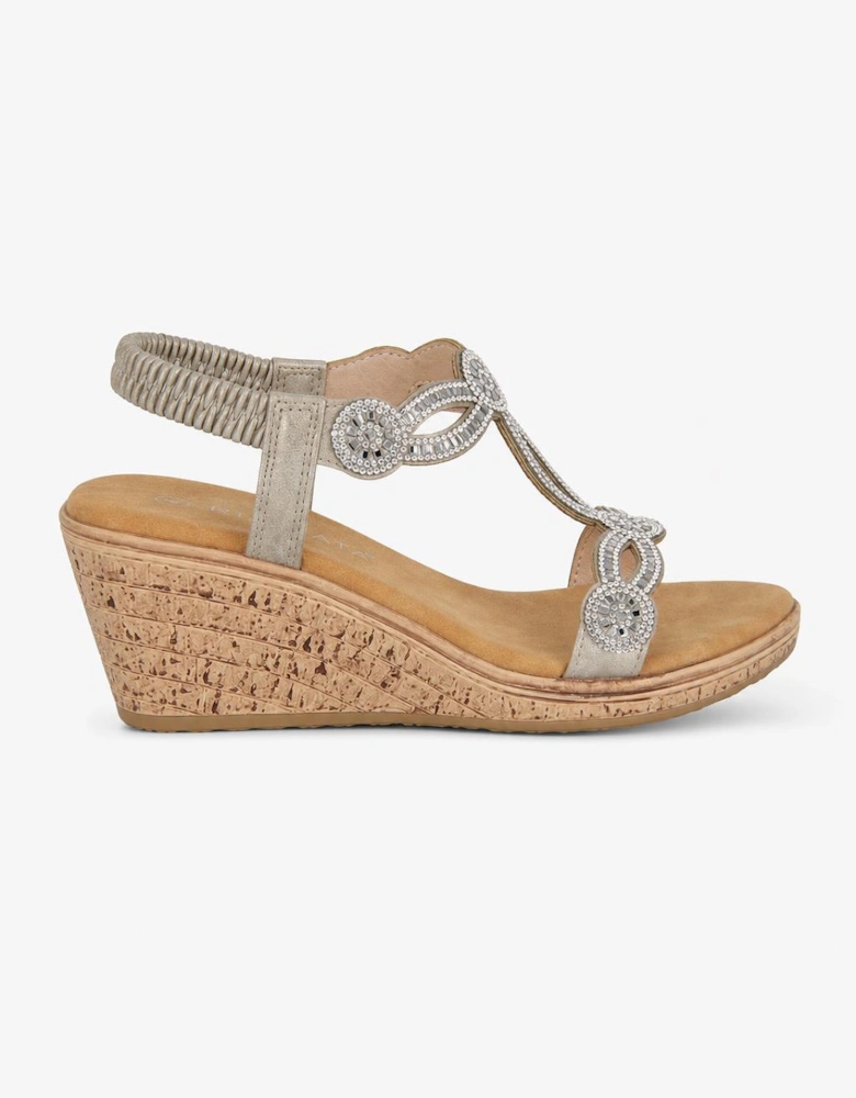 Cipriata ORA Womens Slingback Sandals Pewter