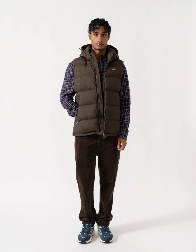 GANT Mens Active Cloud Vest - 217 Black Brown