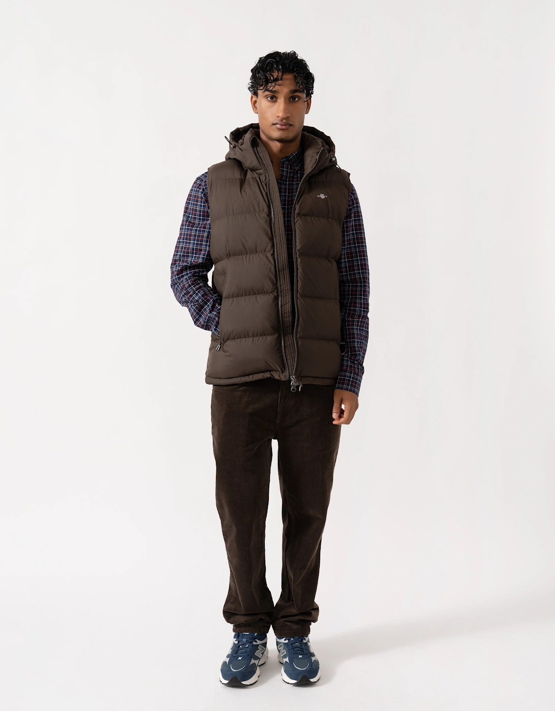 GANT Mens Active Cloud Vest - 217 Black Brown