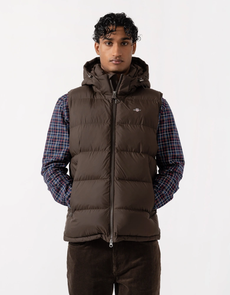 GANT Mens Active Cloud Vest - 217 Black Brown