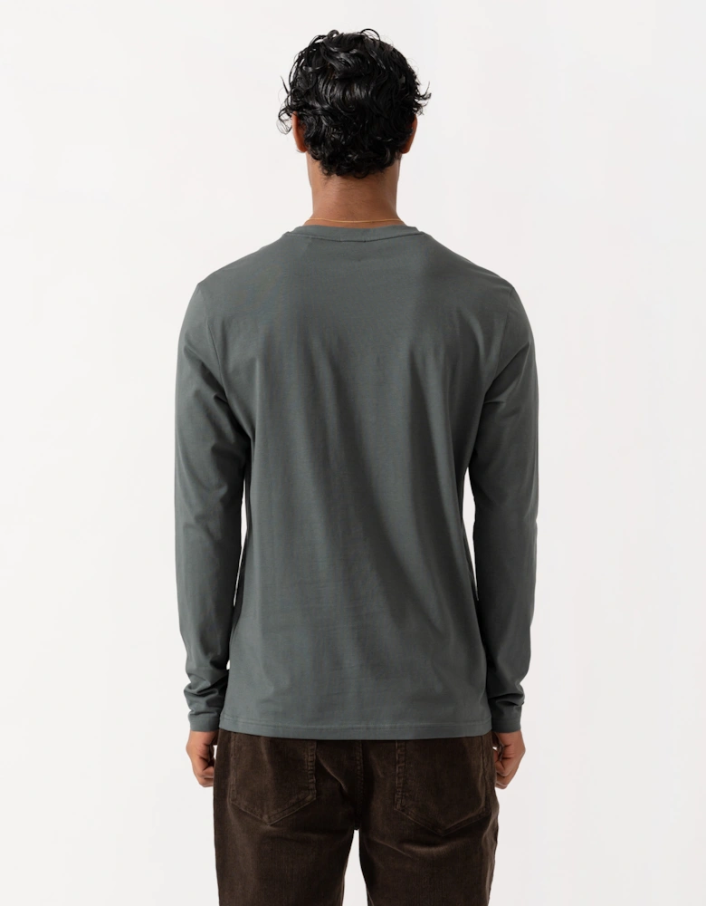 BOSS Orange Tchark Mens Long Sleeve Stretch Cotton T-Shirt - Open Green 377