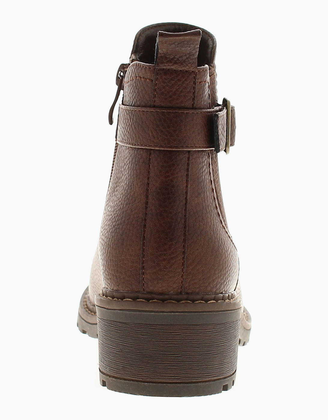 Platino Womens Ankle Boots Melanie Zip Fastening brown UK Size