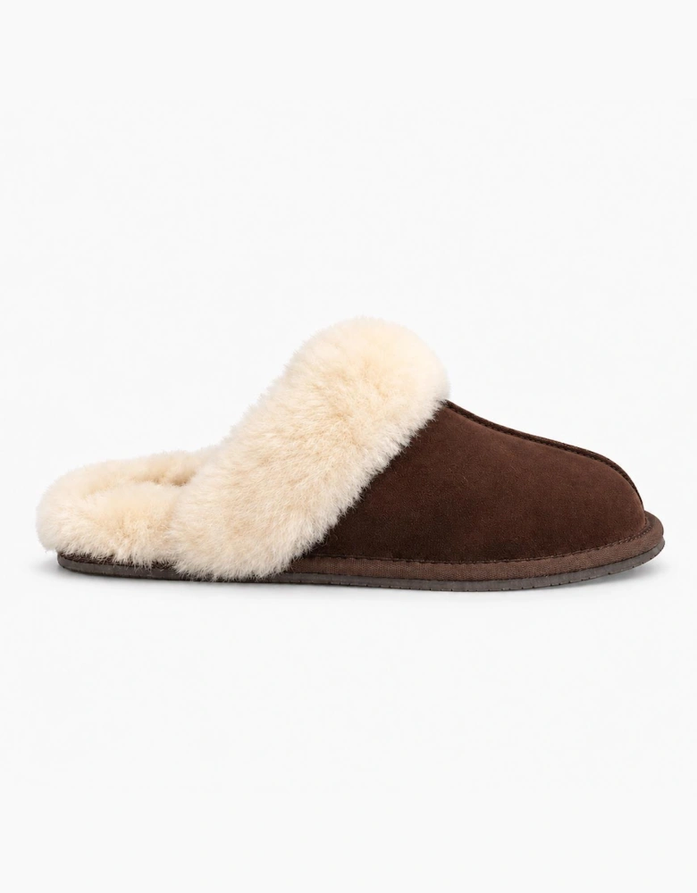 HOS Sheepskin AYLA Womens Mules Espresso