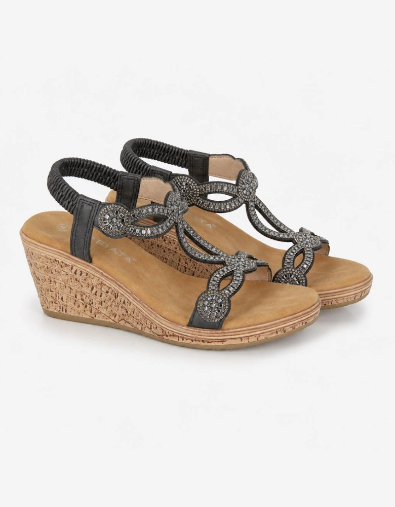 Cipriata ORA Womens Slingback Sandals Black