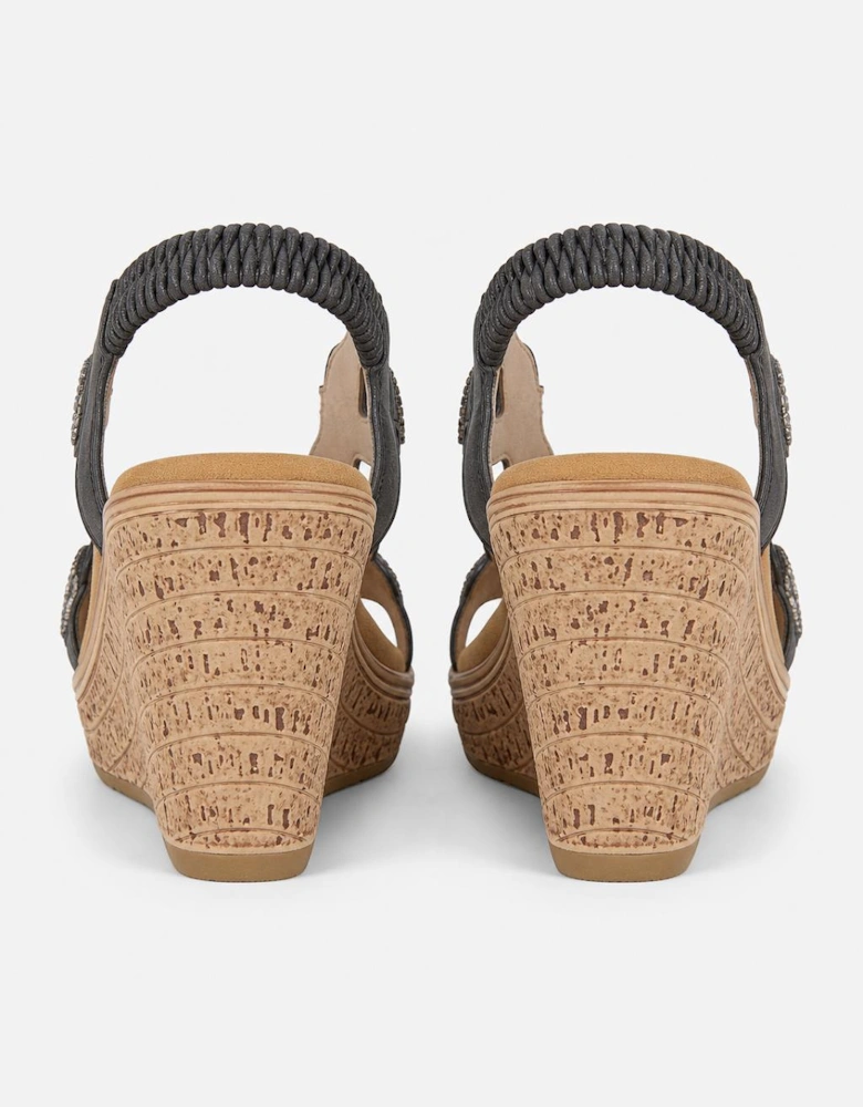 Cipriata ORA Womens Slingback Sandals Black