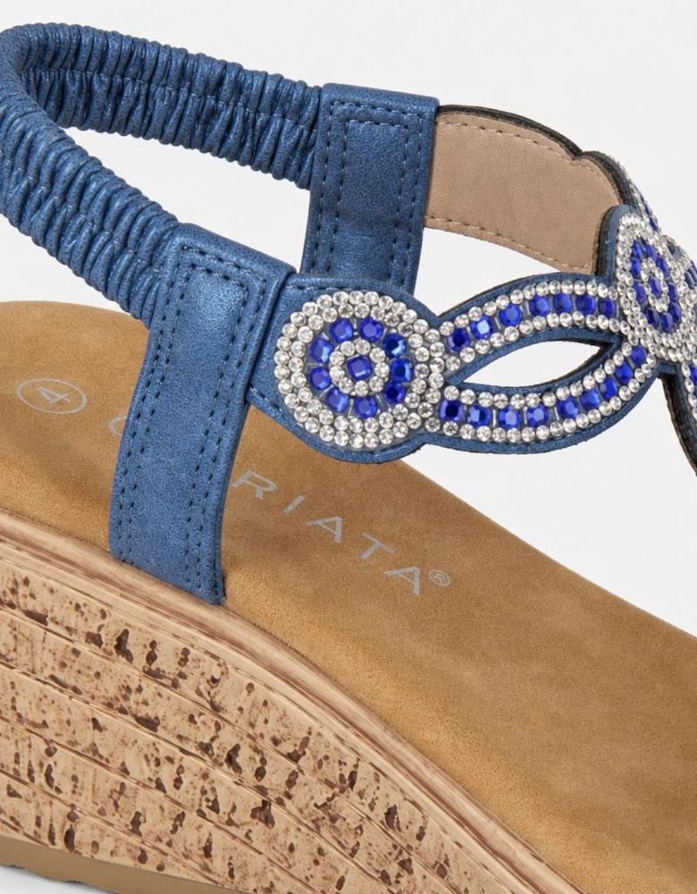 Cipriata ORA Womens Slingback Sandals Blue