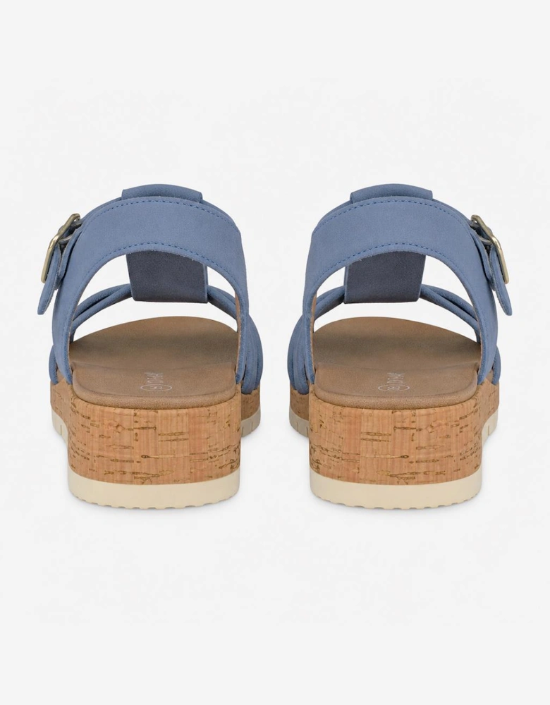 Cipriata FADIA Womens Ankle Strap Sandals Blue