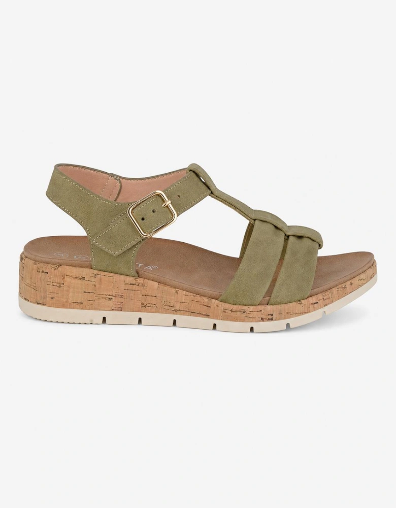 Cipriata FADIA Womens Ankle Strap Sandals Green