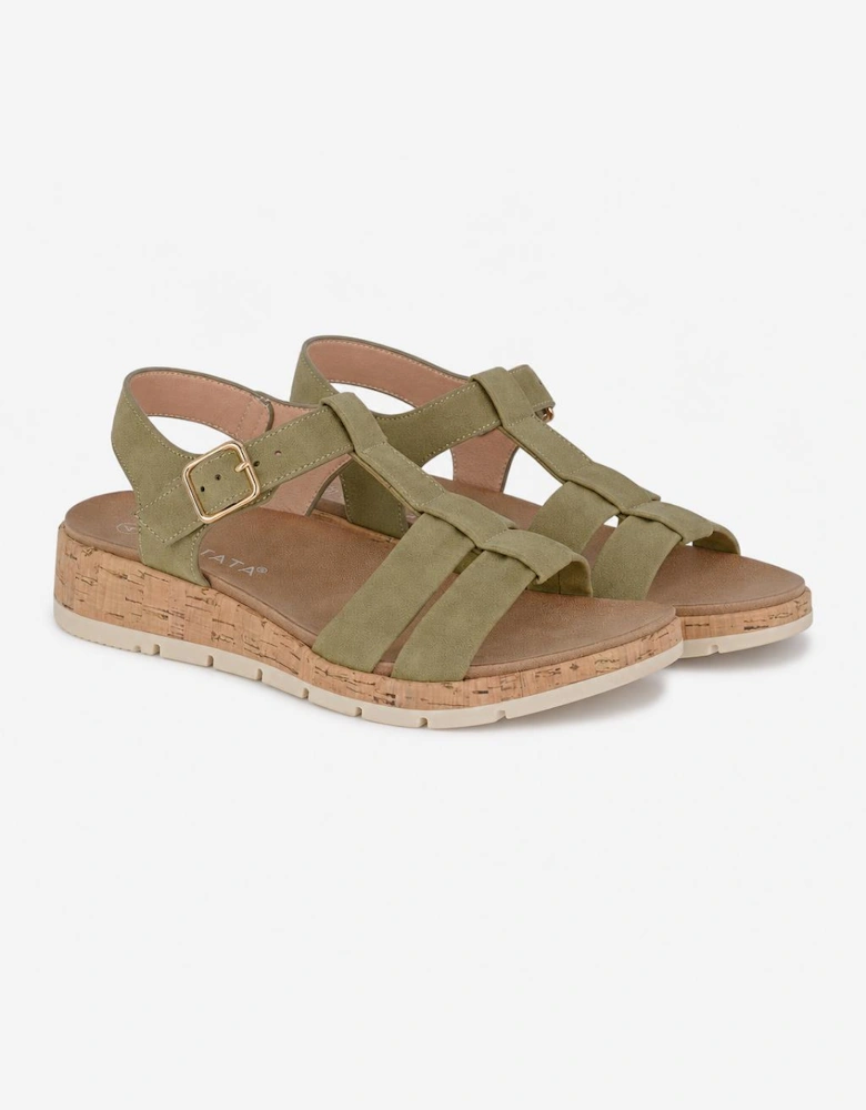 Cipriata FADIA Womens Ankle Strap Sandals Green