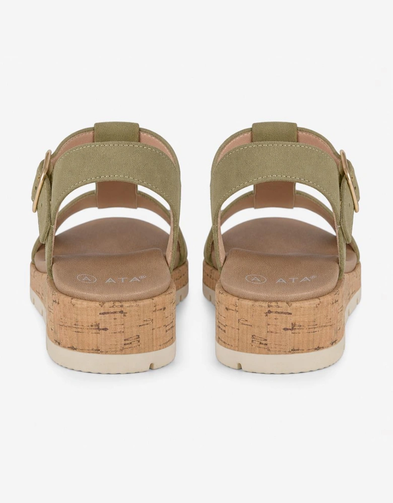 Cipriata FADIA Womens Ankle Strap Sandals Green
