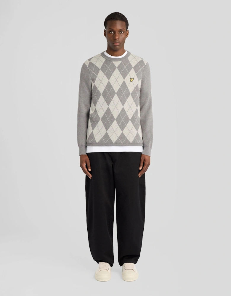 Cotton Merino Argyle Jumper