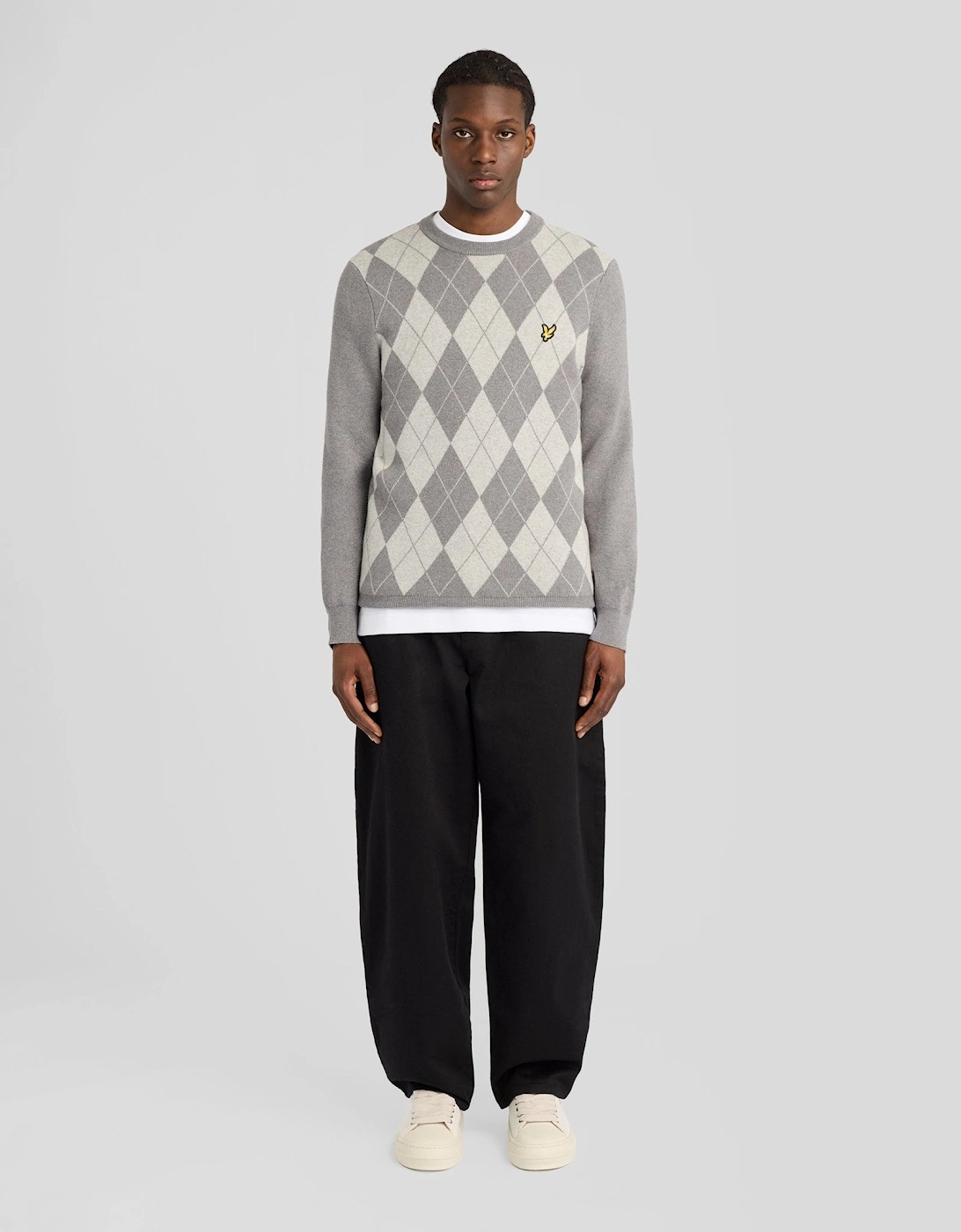 Cotton Merino Argyle Jumper