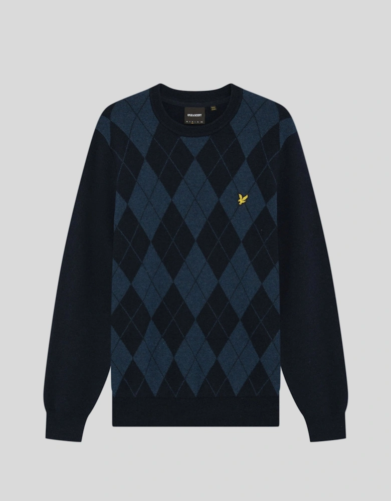 Cotton Merino Argyle Jumper