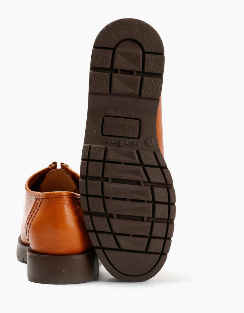 Kleman Padror G VGT Leather Men's Cognac Lace-Up Shoes