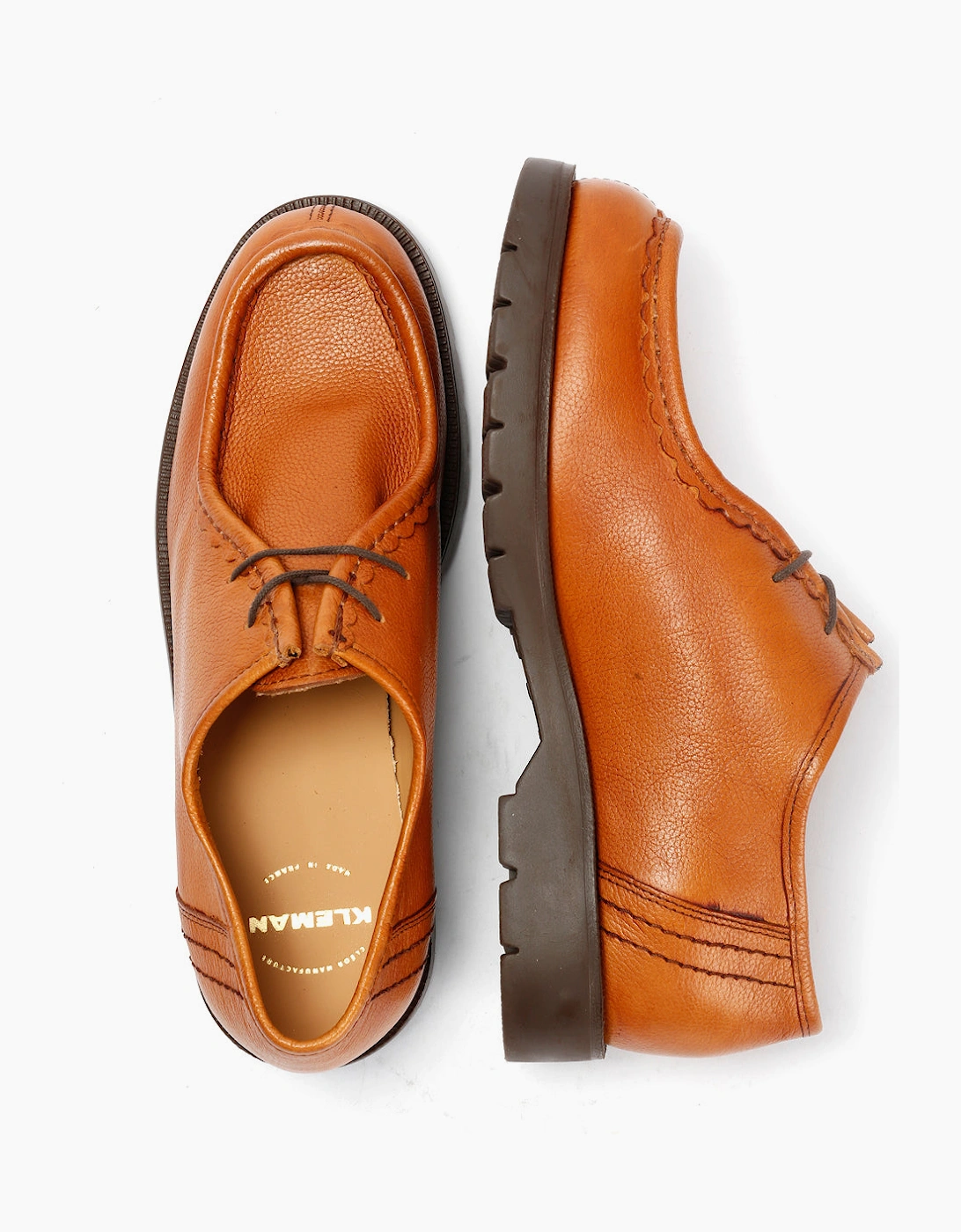 Kleman Padror G VGT Leather Men's Cognac Lace-Up Shoes