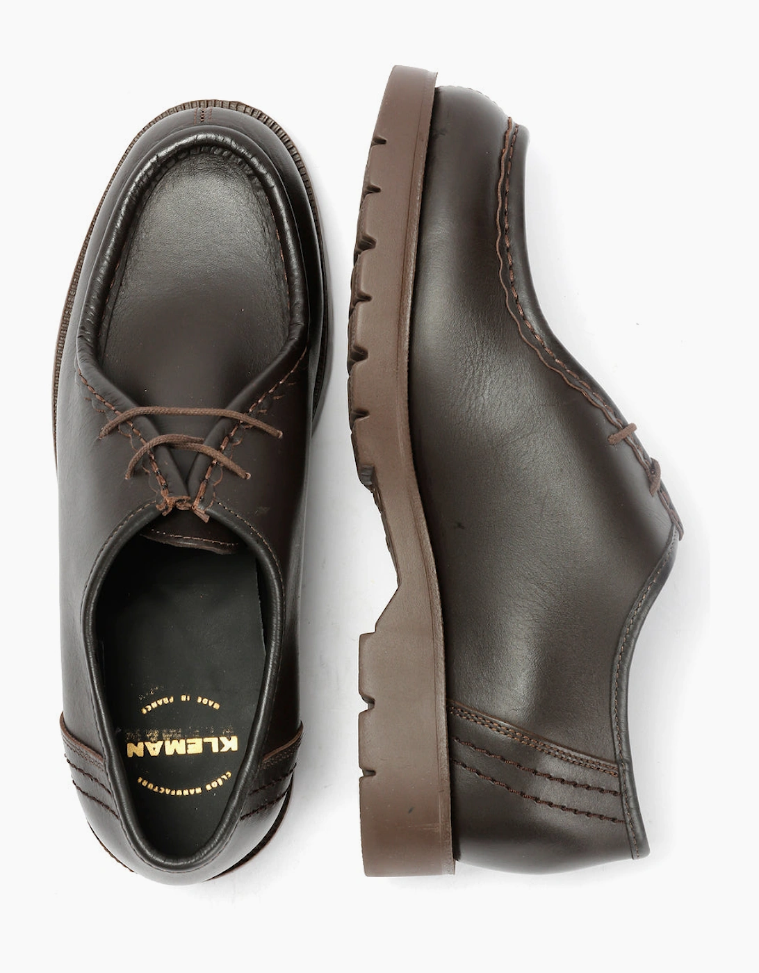 Kleman Padror Leather Men's Brown Lace-Up Shoes