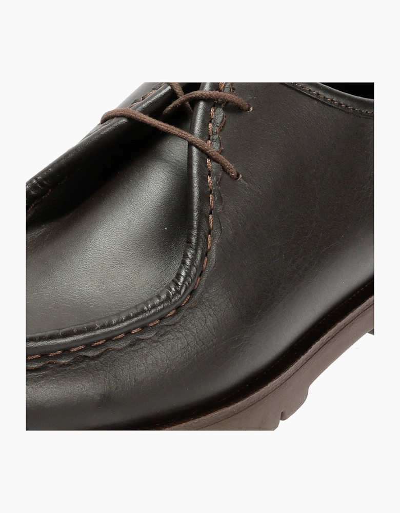 Kleman Padror Leather Men's Brown Lace-Up Shoes