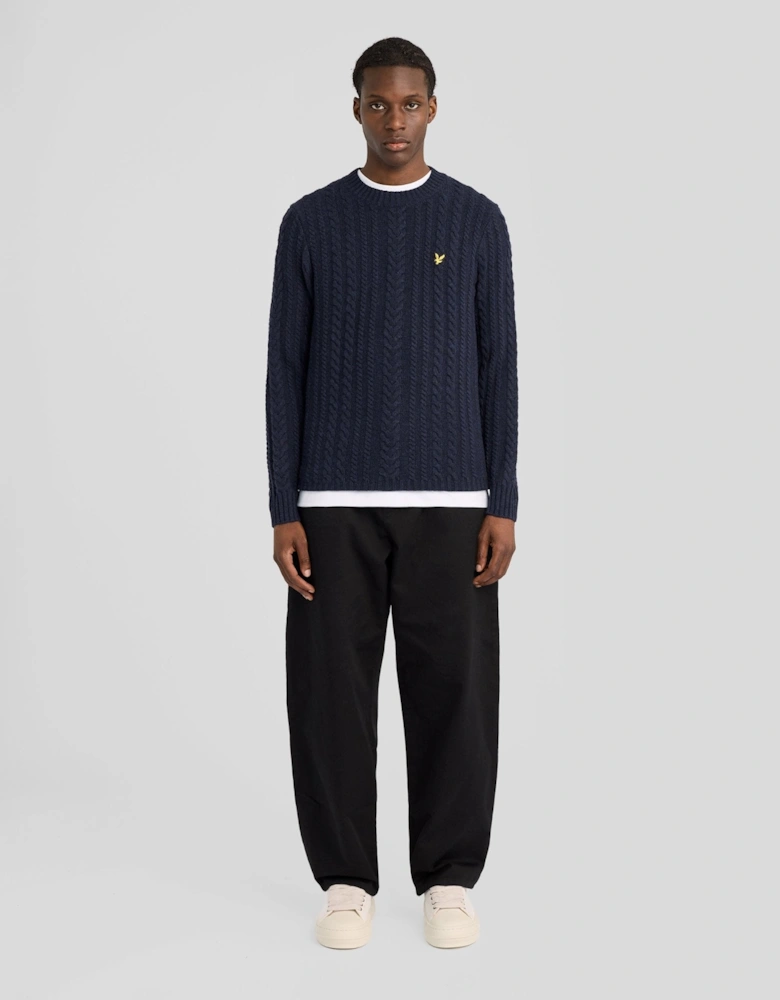 Cable Knit Crew Neck Jumper