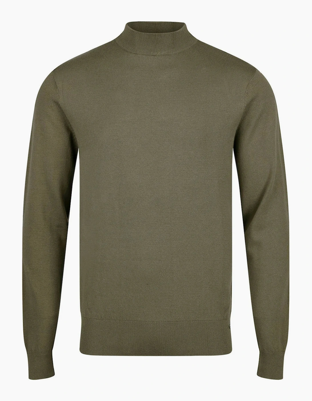 LUKE1977 Jenson Funnel Neck Knitted Jumper - Clover Green