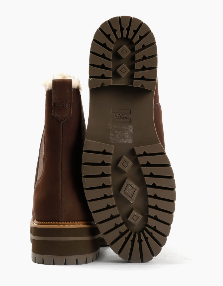 TOMS Bennet Nubuck Women's Chocolate Brown Boots