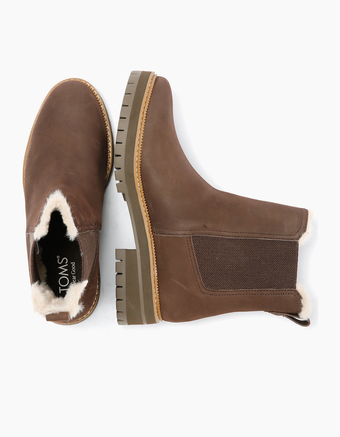 TOMS Bennet Nubuck Women's Chocolate Brown Boots