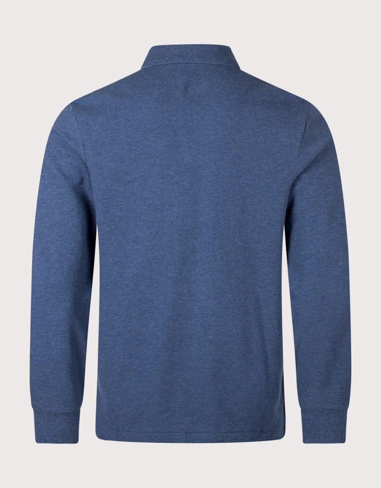 Custom Slim Fit Long Sleeve Polo Shirt