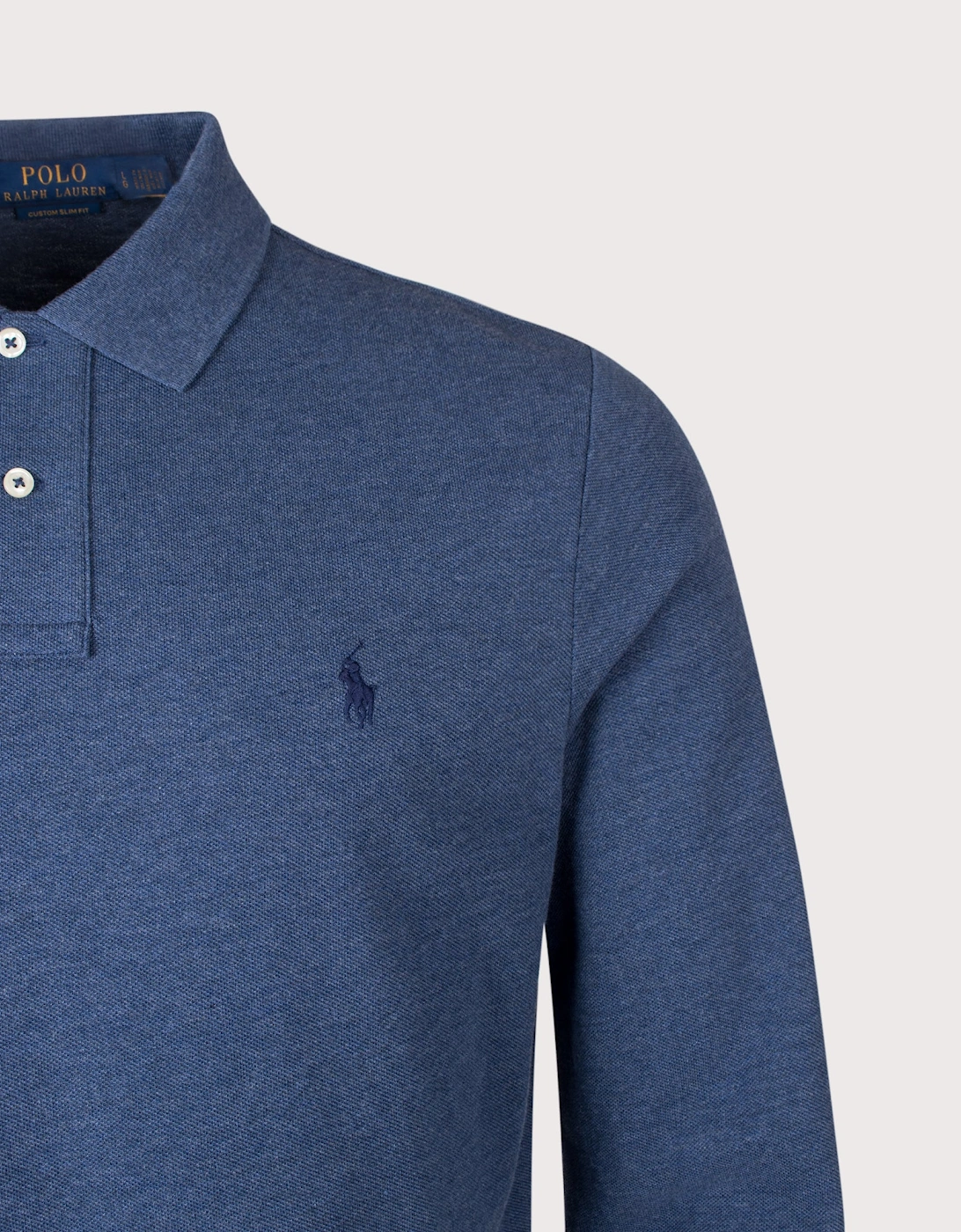 Custom Slim Fit Long Sleeve Polo Shirt