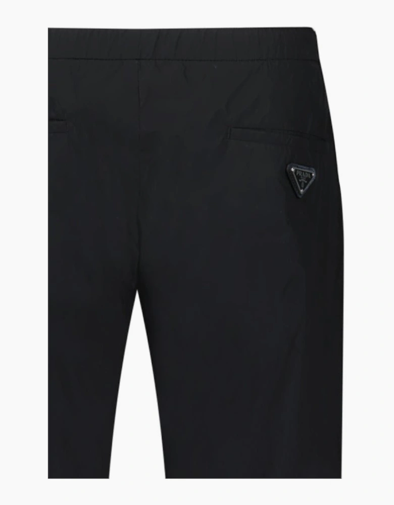 Prada Silk-Blend Trousers in Black