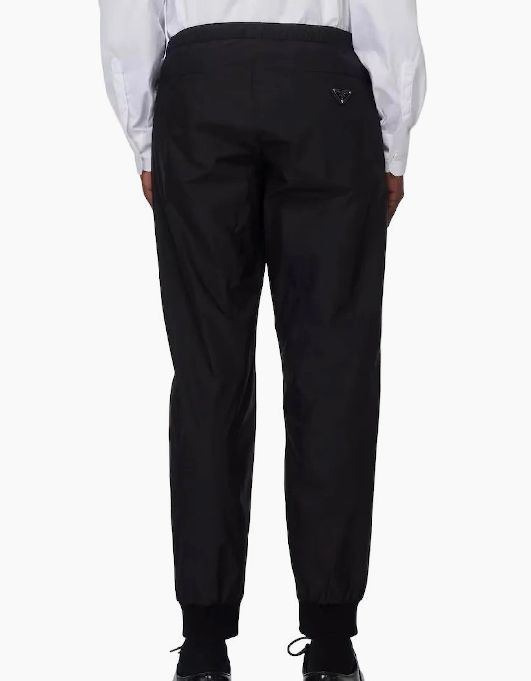 Prada Silk-Blend Trousers in Black