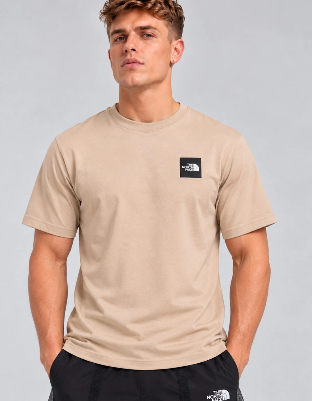 The North Face Mens M Multi Location Globe T Shirt in Beige