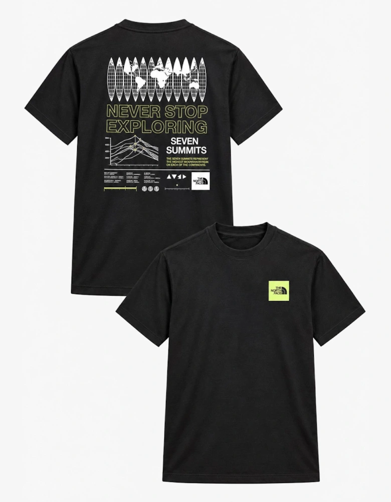 The North Face Mens M Multi Location Globe T Shirt in Black