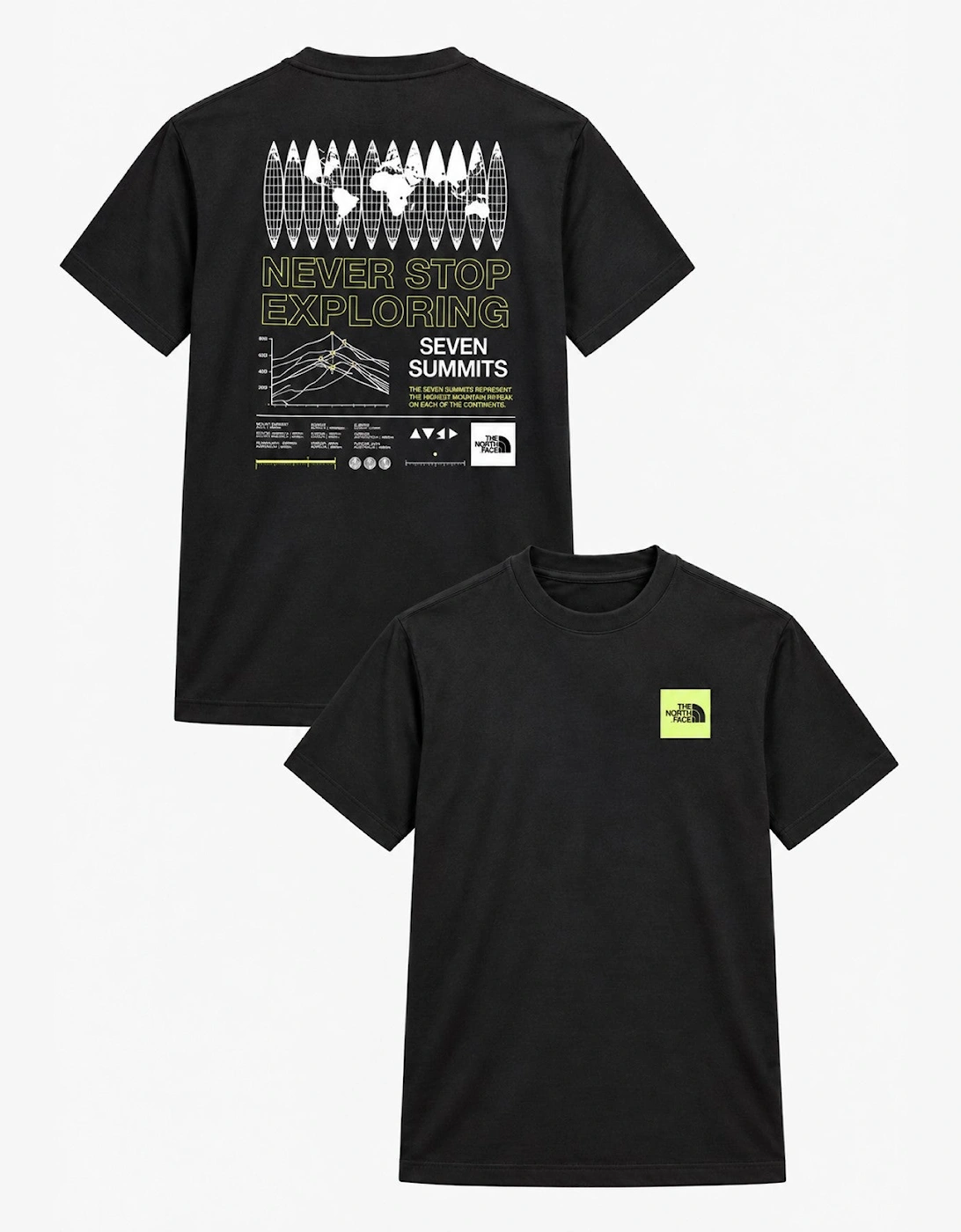 The North Face Mens M Multi Location Globe T Shirt in Black