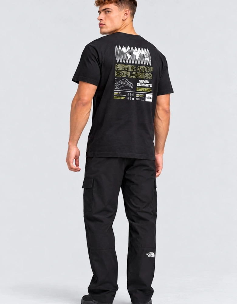 The North Face Mens M Multi Location Globe T Shirt in Black