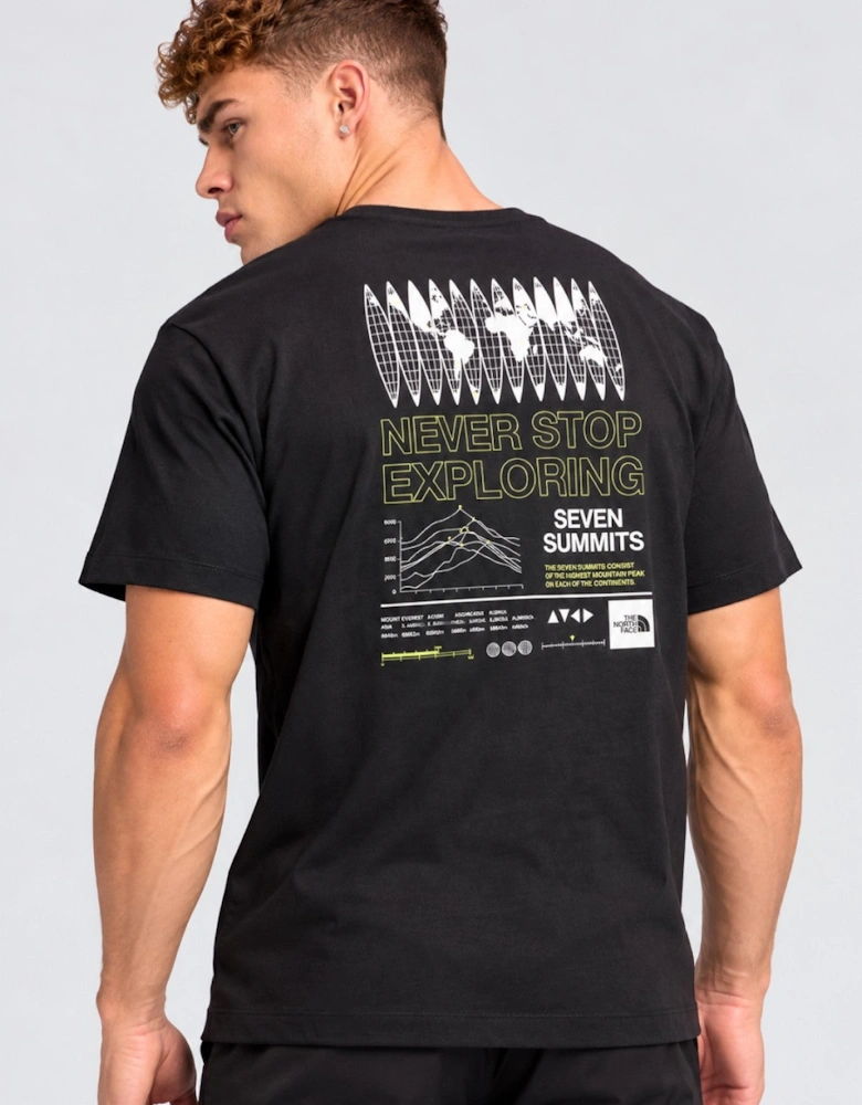 The North Face Mens M Multi Location Globe T Shirt in Black