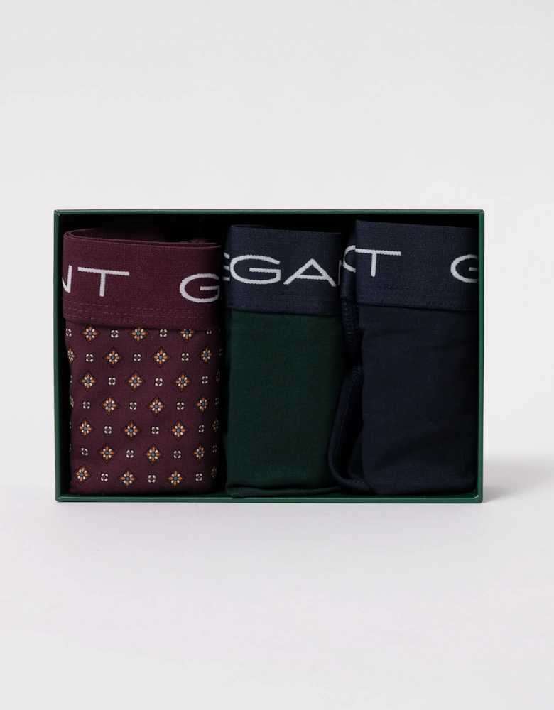 GANT Mens Trunk 3-Pack Gift Box - 667 Darkened Wine