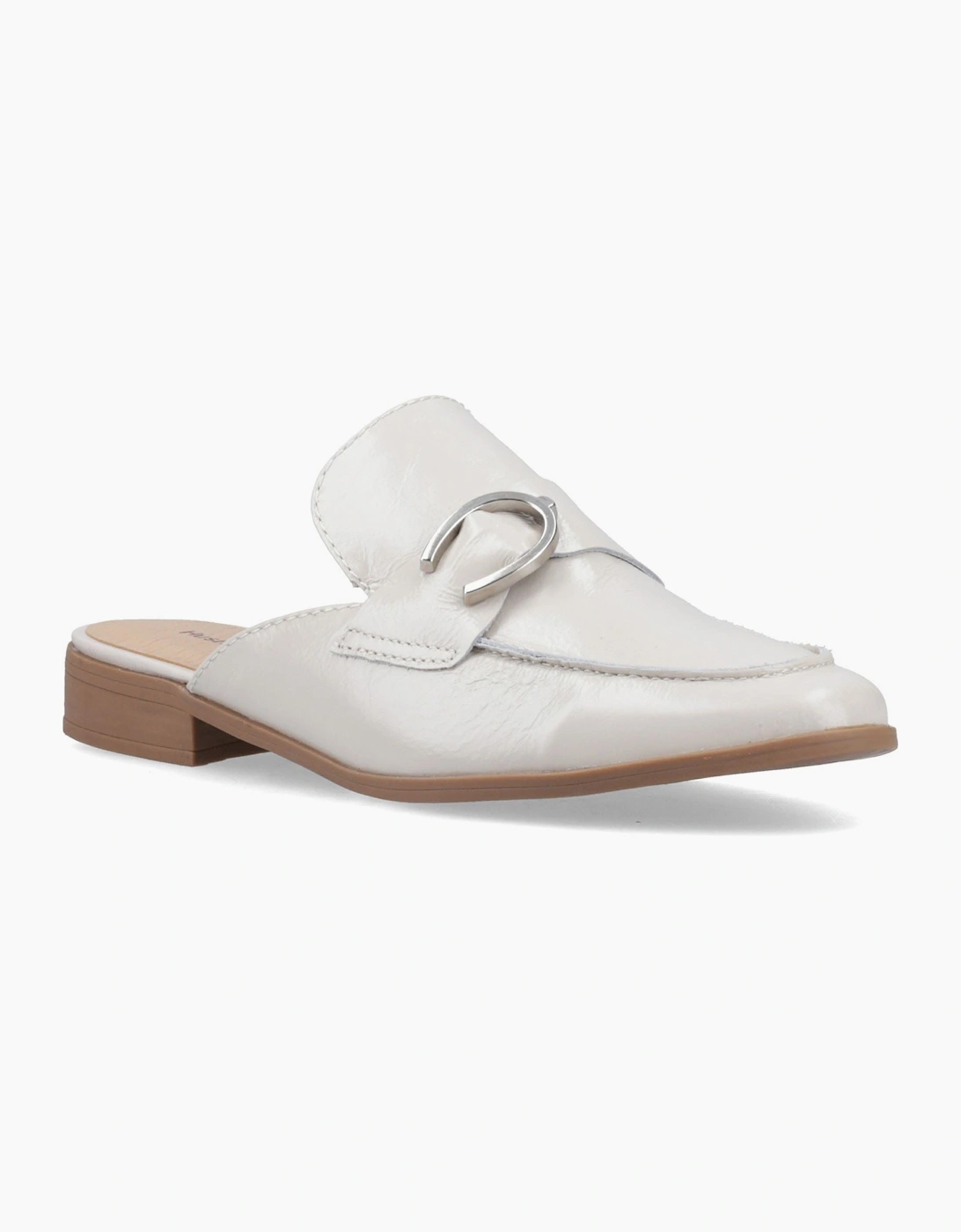 Hush Puppies Women's Cream Calla Leather Ivory Mules - Size 6