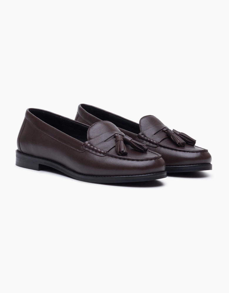 Hush Puppies Connie Leather Women's Chocolate Loafers