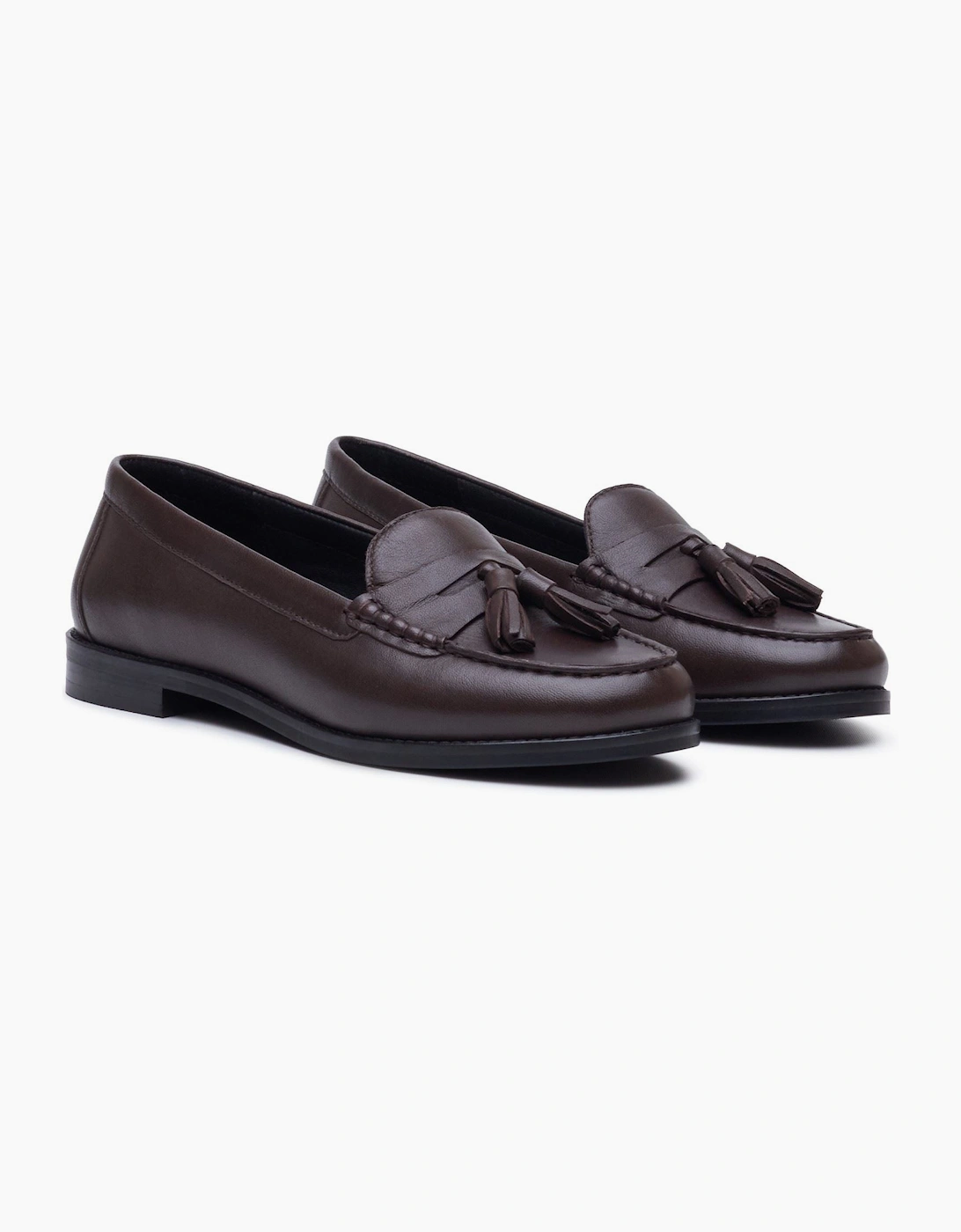 Hush Puppies Connie Leather Women's Chocolate Loafers