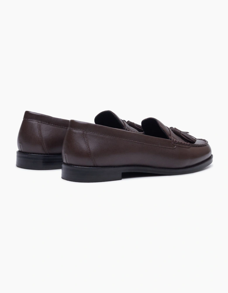 Hush Puppies Connie Leather Women's Chocolate Loafers