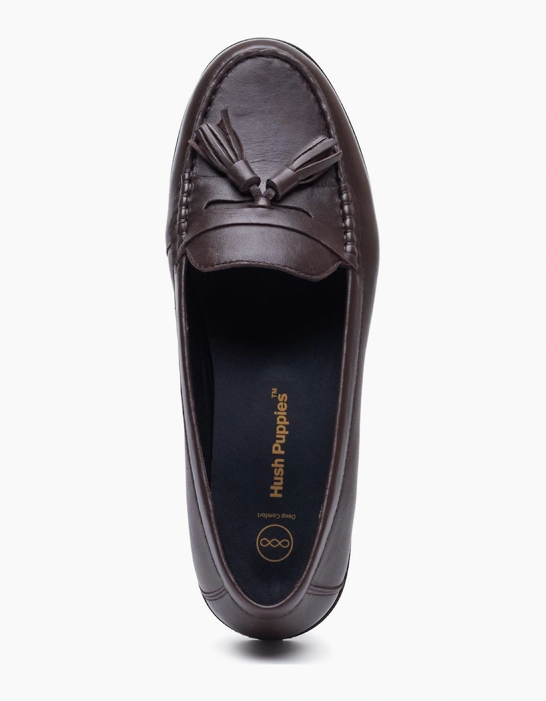 Hush Puppies Connie Leather Women's Chocolate Loafers
