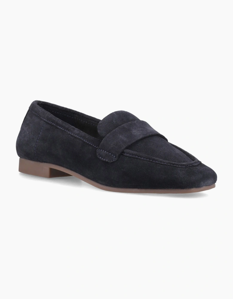Hush Puppies Sutton Suede Leather Women's Navy Loafers