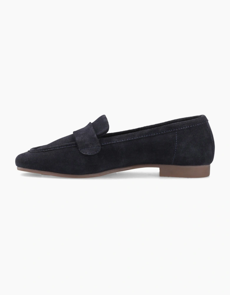 Hush Puppies Sutton Suede Leather Women's Navy Loafers