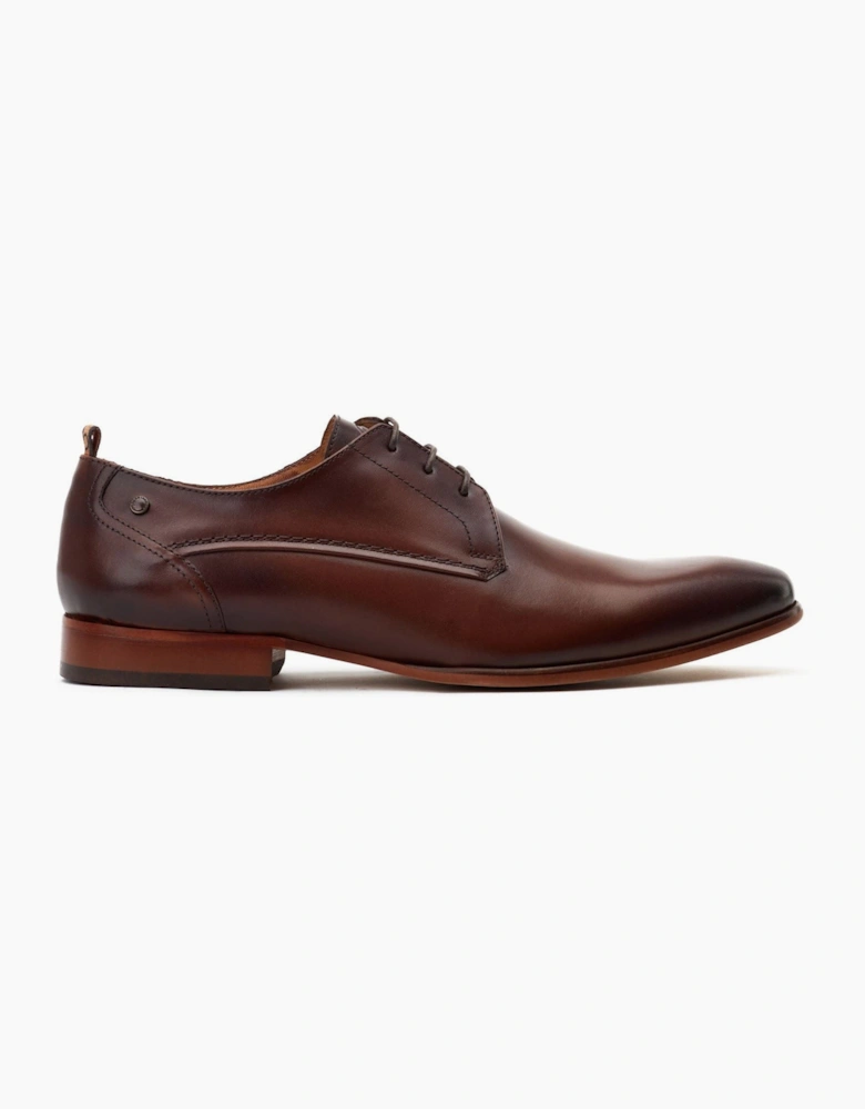 Base London Gambino Leather Men's Dark Brown Lace-Up Shoes