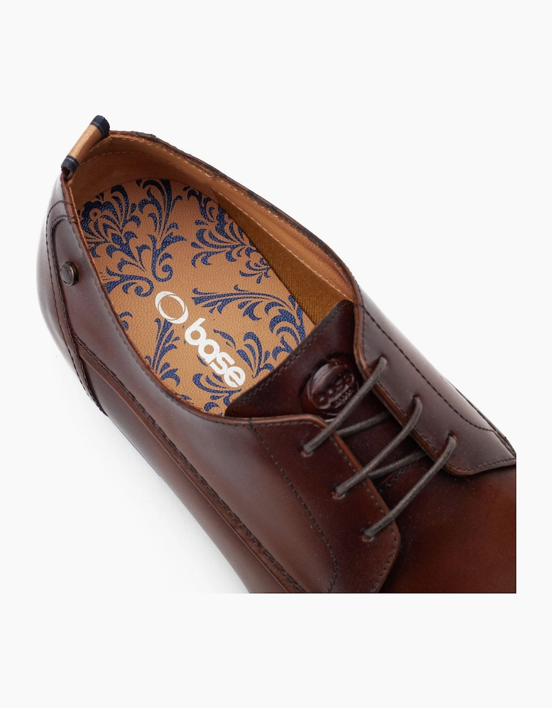 Base London Gambino Leather Men's Dark Brown Lace-Up Shoes