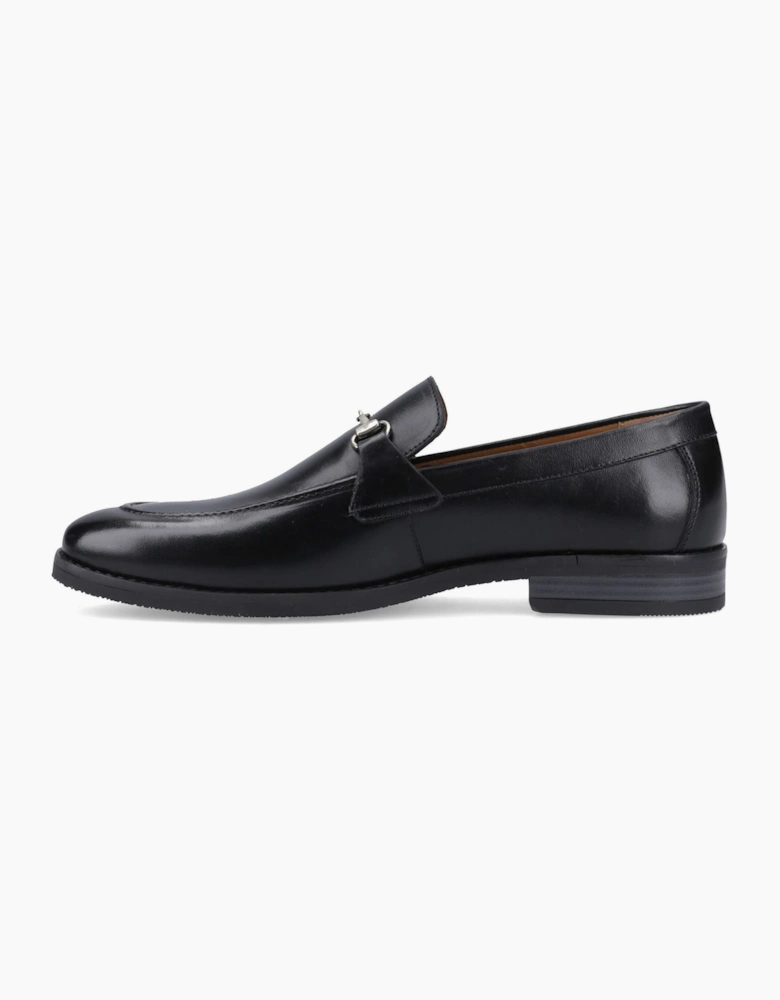 Hush Puppies Moses Leather Men's Black Loafers