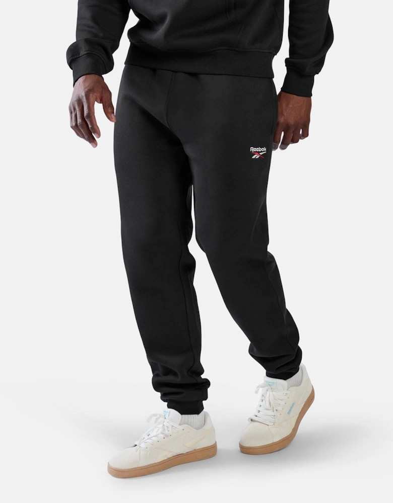 Reebok ID 2-Colour Logo Cuffed Cotton Men's Black Joggers