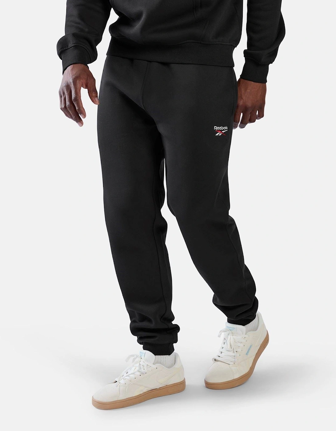 Reebok ID 2-Colour Logo Cuffed Cotton Men's Black Joggers
