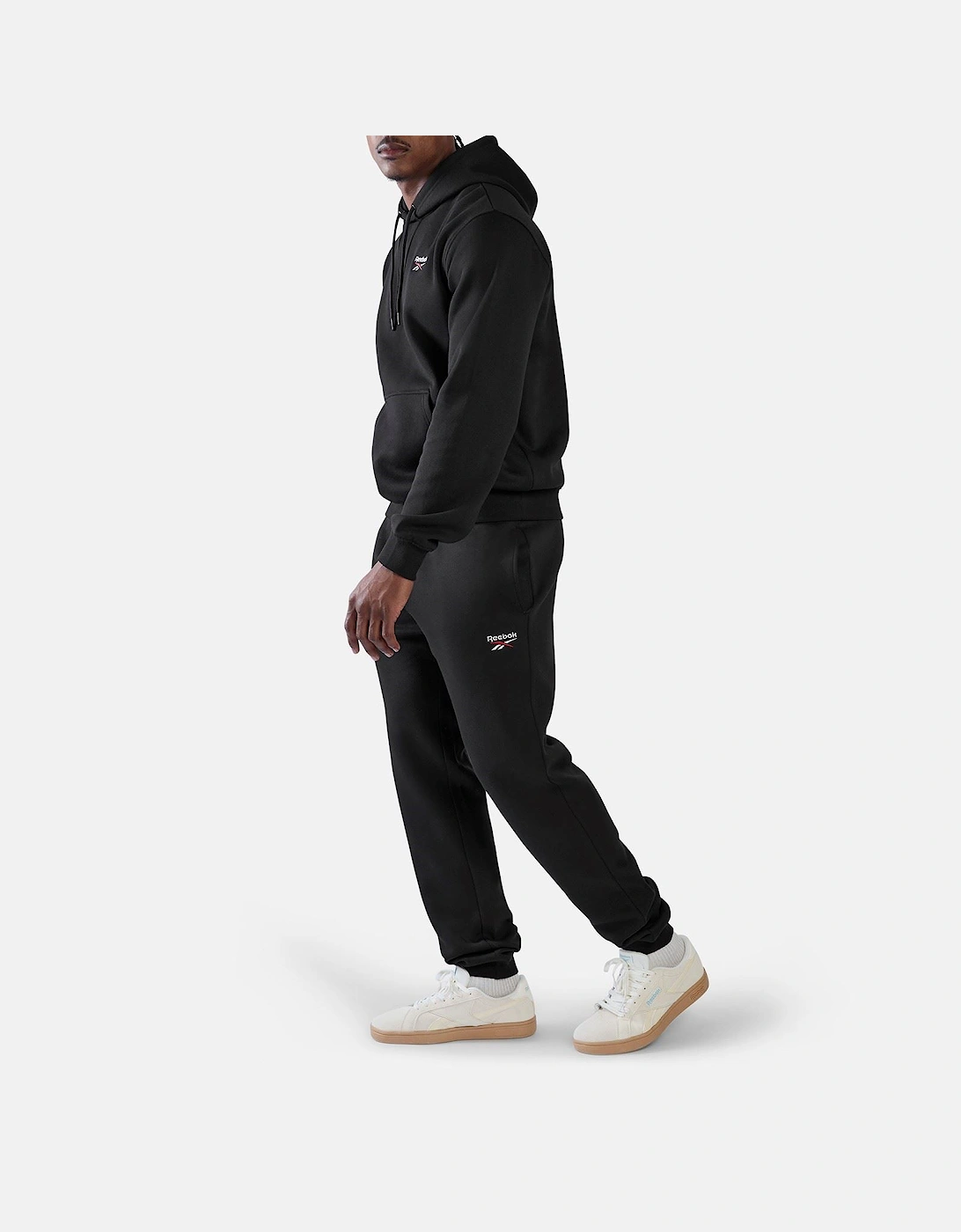 Reebok ID 2-Colour Logo Cuffed Cotton Men's Black Joggers