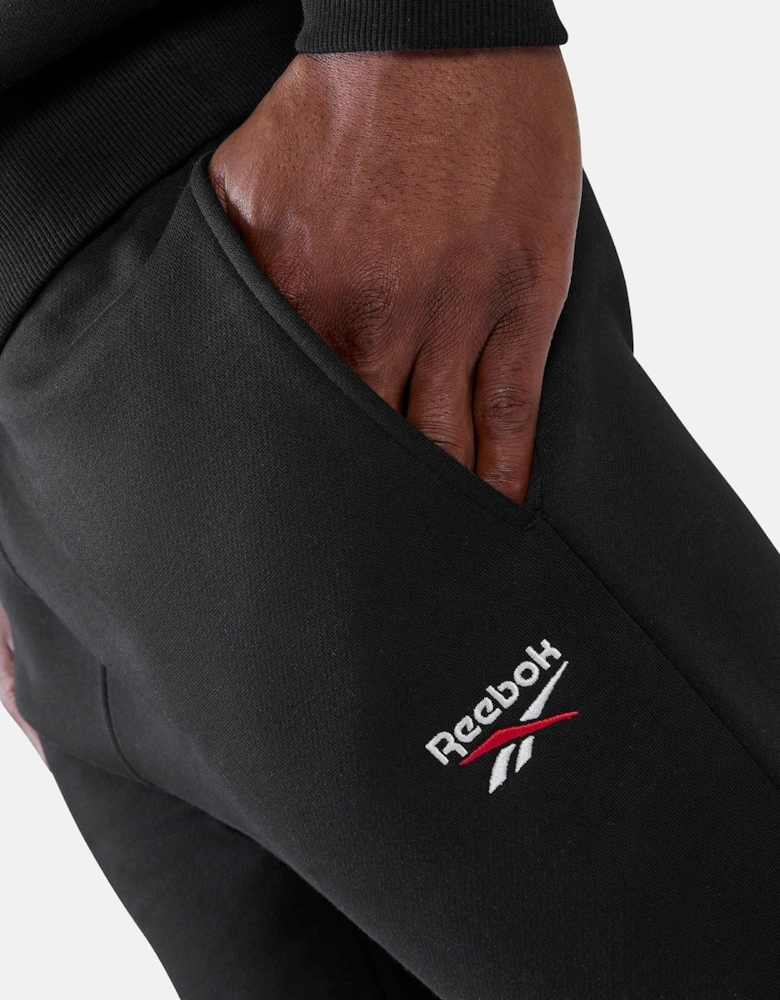 Reebok ID 2-Colour Logo Cuffed Cotton Men's Black Joggers